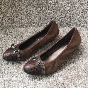 Attilio Giusti Leombruni Cap toe wedges size 38 EU 8 US